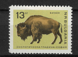 Bulgaria 1966 MiNr. 1624 Bulgarien Animals ZOO  American Bison (Bison Bison) 1v MNH ** 3.50 € - Vaches