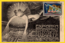 CPA France Marseille - Souvenir Avril/Octobre1908 - Exposition Internationale D'Electricité - Mostra Elettricità E Altre