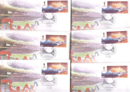 Football - Soccer WC 2018 Russia 12 Sets -48 FDCs - ALL 12 Postmarks (all 12 Cities) - 2018 – Russie