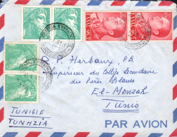 GRECE AFFRANCHISSEMENT COMPOSE SUR LETTRE POUR LA FRANCE 1961 - Briefe U. Dokumente