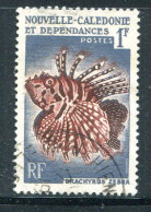 NOUVELLE CALEDONIE- Y&T N°291- Oblitéré (poissons) - Used Stamps