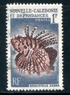 NOUVELLE CALEDONIE- Y&T N°291- Oblitéré (poissons) - Used Stamps