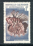 NOUVELLE CALEDONIE- Y&T N°291- Oblitéré (poissons) - Usados