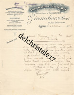 69 0408 LYON RHÔNE 1908 Constructions Électriques Machines Dynamo GIRAUDIER Succ AMOUDRUZ Rue Bellecombe à CHAVARME BRUN - Elektriciteit En Gas