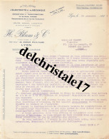 69 0292 LYON RHÔNE 1923 Ateliers D'Électricité & Mécanique H. BLUM & Cie Transformation Moteur Av. F. FAURE à M. ROBERT - Elektriciteit En Gas