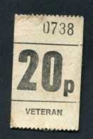WW2 Jeton-papier De Nécessité Britannique "20p / Veteran" Grande-Bretagne WWII - Monedas/ De Necesidad