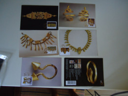 GREECE 5 MAXIMUM CARDS  AND PROSPECTUS 2005 GREEK  ANCIENT JEWELLERY MUSEUM - Maximum Cards & Covers