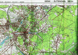 Institut Géographique Militaire Be - "GENK-ZUTENDAAL" - N° 26/5-6 - Edition: 1973 - Echelle 1/25.000 - Topographical Maps