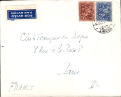 PORTUGAL AFFRANCHISSEMENT COMPOSE SUR LETTRE AVION POUR LA FRANCE 1961 - Cartas & Documentos