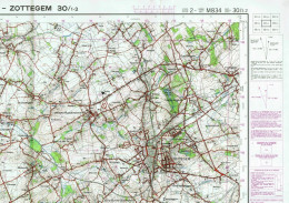 Institut Géographique Militaire Be - "HOREBEKE-ZOTTEGEM" - N° 30/1-2 - Edition: 1977 - Echelle 1/25.000 - Topographical Maps