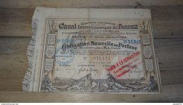 Obligation Canal Interoceanique PANAMA, 1000 Francs , 1888 ......PHI...... Class-23 - Scheepsverkeer