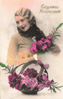 FÊTES - VŒUX - Bonne Année - Femme - Portrait - Colorisé - Carte Postale Ancienne - New Year