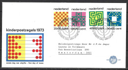 PAYS-BAS. N°990-3 Sur Enveloppe 1er Jour (FDC) De 1973. Jeux Dont échecs. - Sin Clasificación