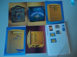GREECE 5  CARDS  MAILING BOXES   2003 AND ENVELOP - Cartes-maximum (CM)