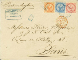 Losange Bleu / CG N° 5 Et Càd Bleu GUADELOUPE / POINTE A PITRE / CG N° 4 + 6 Sur Lettre 2 Ports Pour Paris. 1866. - TB / - Maritime Post