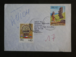 DB3 CHILE   BELLE LETTRE 1980  A PARIS FRANCE +  AFF. INTERESSANT+   +++ - Cile