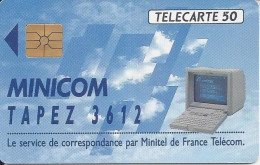 Télécarte 50 Unités 1992 / Minicom Tapez 3612/ 2 000 000  Numéro B 230M0020 - Operatori Telecom