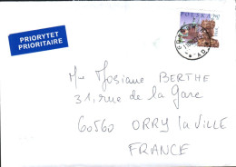 POLOGNE SEUL SUR LETTRE POUR LA FRANCE 2003 - Covers & Documents