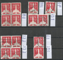 USA Airmail 1971/73 Silhouette Jet Airliner SC#C78+82 Quasi Cpl Issue BL4 Sheet Coil+Line Booklet Pairs & Singles - 3a. 1961-… Used