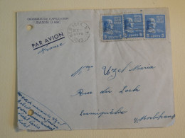 DB3  ETATS UNIS   BELLE LETTRE  NEW YORK 1949   A  LOCQUEMELIE FRANCE +  AFF. INTERESSANT+   +++ - Storia Postale