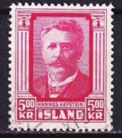 1954. Iceland. Hannes Hafstein. 5 Kr. Used. Mi. Nr. 295 - Usati