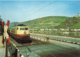 TRANSPORT - Tee Rheingold Mit Lok 103 171 Am Rhein Bei Kaub - Carte Postale - Treinen