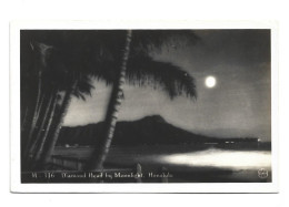 UNITED STATES OF AMERICA USA - HAWAII - HONOLULU - DIAMOND HEAD NIGHT RPPC - Honolulu