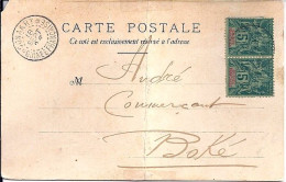 GUINEE N° 4 X 2 S/CP. DE CONAKRY/18.9.1898 POUR BOKE - Cartas & Documentos