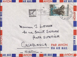 COTE IVOIRE N° 179 S/L. DE ABIDJAN/17.11.63 POUR LE MAROC - Côte D'Ivoire (1960-...)