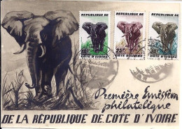 COTE IVOIRE N° 177/178/179 S/CP DE ABIDJAN/1.10.59  1° TP  - Côte D'Ivoire (1960-...)