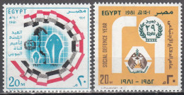 EGYPT  SCOTT NO 1161--62   MNH  YEAR 1981 - Neufs