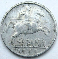 Pièce De Monnaie 5 Centimos 1941 - 5 Centesimi
