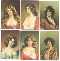 ASTI ? - Lot De 6 CPA - Portraits De Femmes - Carton Rigide   (8) - Asti