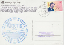 Iceland Postcard Polarstern Arktis Interdisziplinaire Arbeiten Framstrasse Ca Reykjavik  8.6.1988  (AR150) - Navires & Brise-glace