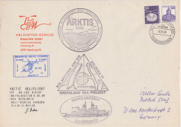 Germany Heli Flight From Polarstern To Reykjavik Large Letter 6.6.1988 (AR152) - Polar Flights