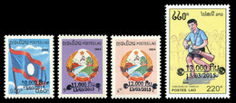 LAOS 2015 - YT 1862-65 ; Mi# 2275-77 ; Sc 1899-1902 MNH Historical Issues With Hand Stamp Printing - Laos