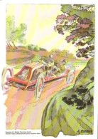 Circuit De La Sarthe 1906  -  Renault 3A De Szisz, Le Future Vainqueur,  -  Illustration De E.Montaut     -  CPM - Le Mans