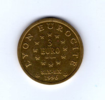 Lyon Eurocité. 3 Euro. 1996 - Euros De Las Ciudades