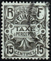 Réunion Obl. N° Taxe  8 - Emblème 15c Gris-noir - Segnatasse