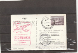 Argentina LUFTHANSA FIRST FLIGHT COVER Buenos Aires-Hamburg 1956 - Posta Aerea