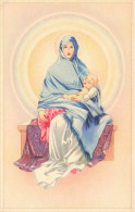 RELIGION - Christianisme - La Sainte Vierge Et L'Enfant Jésus - Carte Postale Ancienne - Tableaux, Vitraux Et Statues