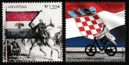 CROATIA, 2023, MNH, FLAGS, BICYCLES, HORSES, 2v - Timbres