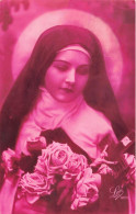 RELIGION - Christianisme - Une Nonne Tenant Un Bouquet De Fleurs - Carte Postale Ancienne - Santos