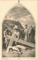 RELIGION - Christianisme - Chemin De La Croix - Jésus Tombé Pour La Troisième Fois - Carte Postale Ancienne - Heilige Stätte