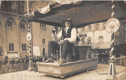 CPA 11 NARBONNE / CARTE PHOTO / SALLIS / CARNAVAL VI / ANNEE 1913 - Andere & Zonder Classificatie