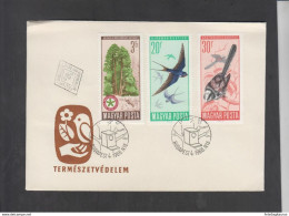 HUNGARY, 1966, FDC, BIRDS  (008) - Sparrows