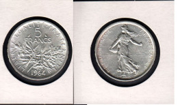 France, 5F, 5 Francs 1964, Semeuse, Argent, Non Nettoyée, - 5 Francs
