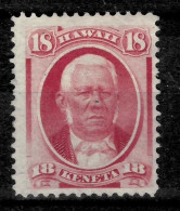 United States - Hawaii 1871  Unused 18c / SG31  MNG - Ungebraucht