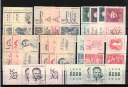 * Tchécoslovaquie 1947-1949, Lot Avec Timbres Avec Vignettes, Charniere Ou Trace De Charniere Propre, - Collections, Lots & Séries