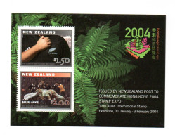 New Zealand 2004 Sheet Rugby/Hong Kong Exhibition Stamps (Michel Block 166) MNH - Blokken & Velletjes
